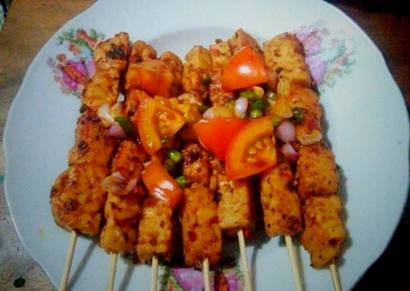 Sate Tempe Bumbu Kuning