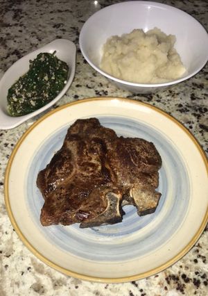 A picture of Pan Seared T-Bone Steak.