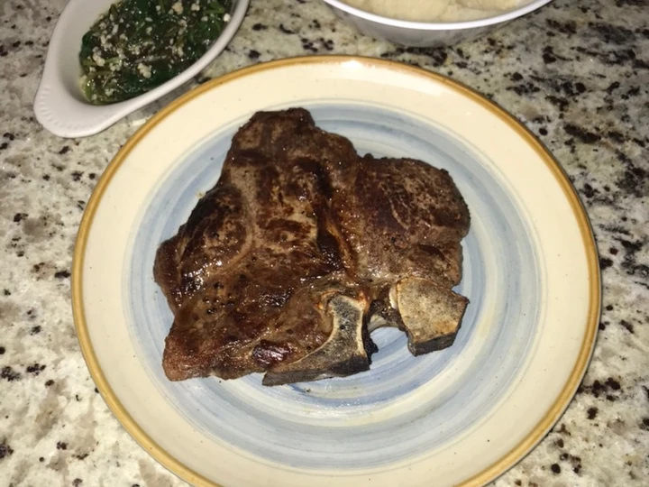 Simple Way Make Recipe Pan Seared T-Bone Steak that is Really Delicious, Addictive}