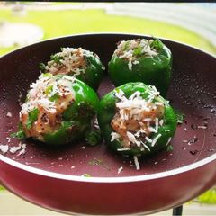 A picture of Stuffed capsicum.