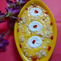 A picture of Mango Rasmalai.