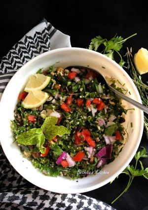 A picture of Tabbouleh with Foxtail Millet & Mixed Herbs.