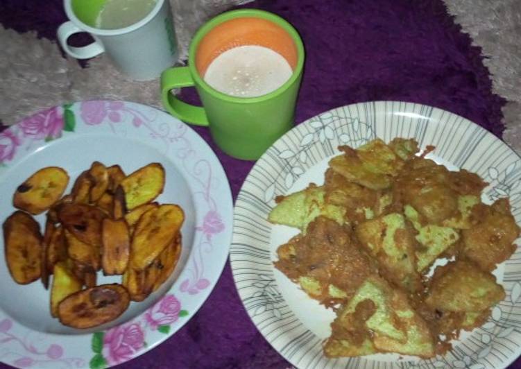 Steps to Make Homemade Fried yam with eggs and plantain