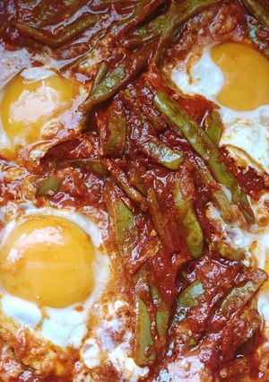 A picture of Green Beans with Eggs.