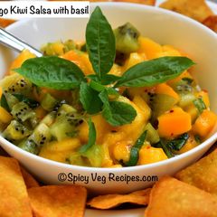 Mango Kiwi salsa with basil A picture of Mango Kiwi salsa with basil .
