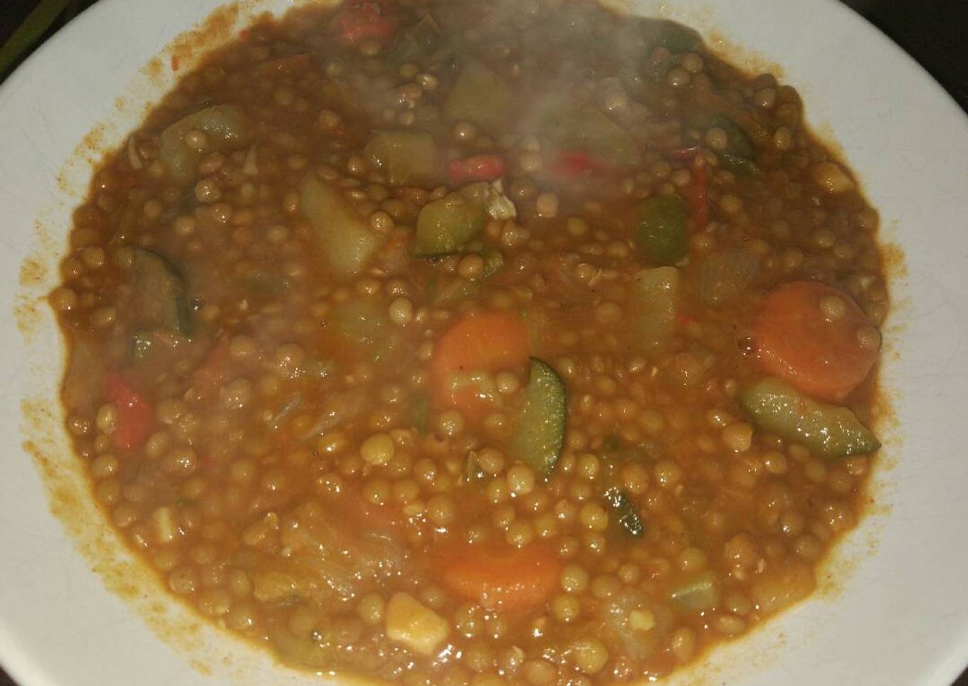 Lentejas con verduras fáciles