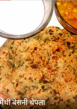 ओट्स, मेथी बेसनी थेपला रेसिपी मुख्य फोटो