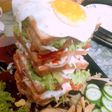 Delicious tower sandwich