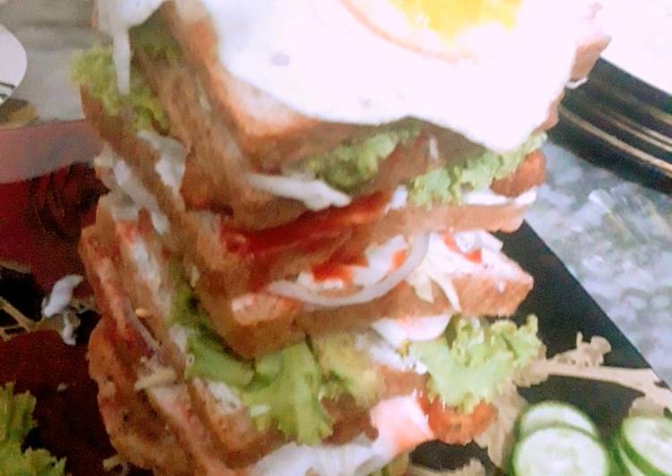 Easiest Way to Prepare Homemade Delicious tower sandwich