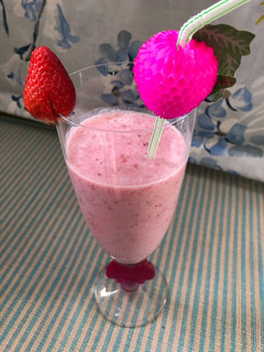 Una foto de Batido de fresas