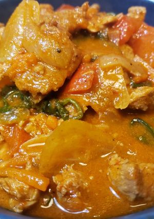 A picture of Red Thai Curry with Pork.