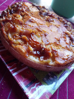 Una foto de Tarta de manzana invertida 🍎🍏