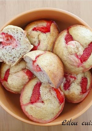 Une photo de Muffins bananes / fraises sans matière grasse