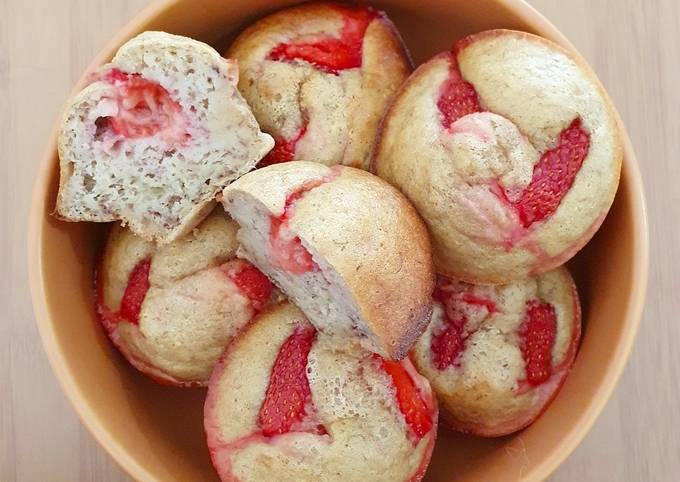 Muffins bananes / fraises sans matière grasse