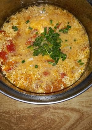 Hình của món Canh trứng cà chua.