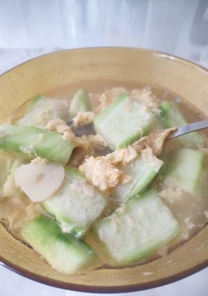Foto resep Sup Oyong / Gambas kembang telur