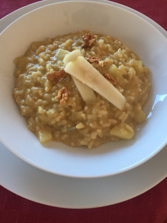 Una foto de Risotto de pera y gorgonzola