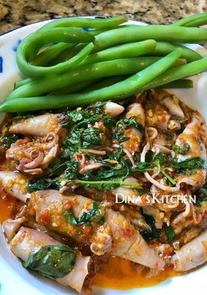 Foto resep Cumi Asin Masak Kemangi