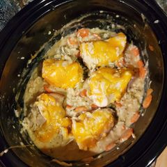 A picture of Slow Cooker Chicken, Broccoli, and Rice.