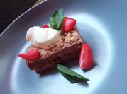 Una foto de brownies tradicional