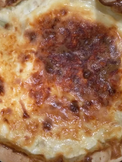 Una foto de Quiche de puerros y gambas