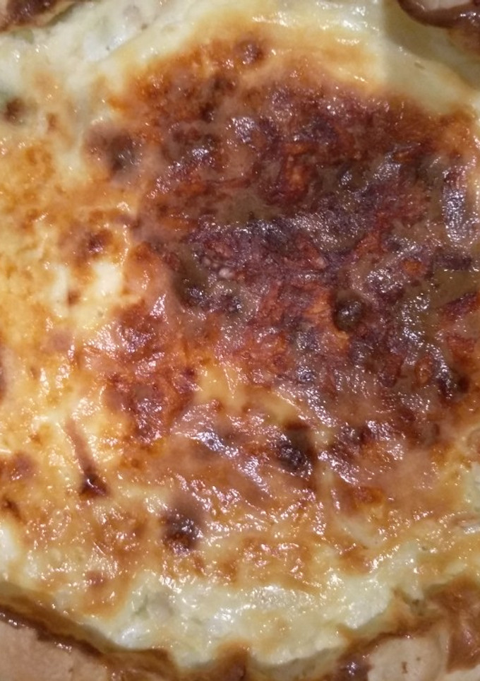 Una foto de Quiche de puerros y gambas