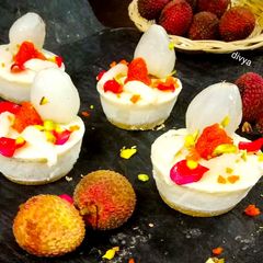 A picture of Lychee cheese cake (Philadelphia).