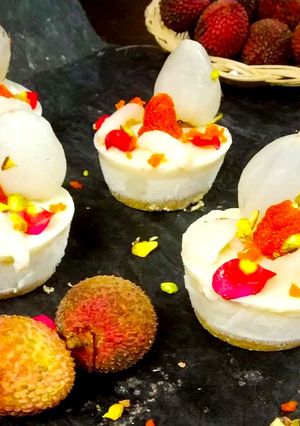 A picture of Lychee cheese cake (Philadelphia).
