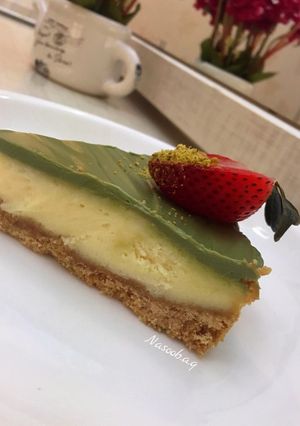 صورة لوصفة تشيز كيك الفستق مخبوز بالفرن 😋😋