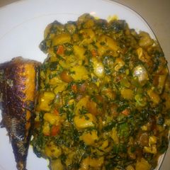 A picture of Unripe plantain porridge.