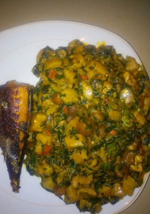 A picture of Unripe plantain porridge.