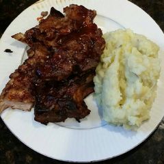 A picture of Brad's 3 mustard bbq short ribs.