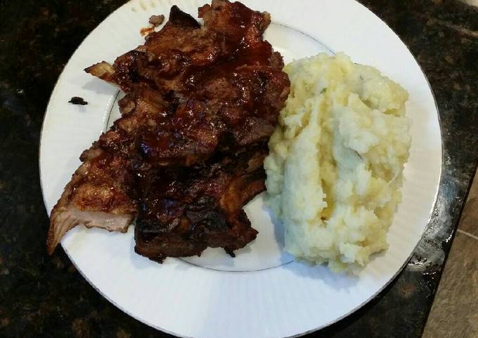 Recipe of Quick Brad&#39;s 3 mustard bbq short ribs