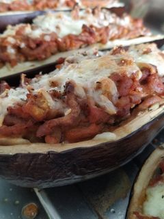 Una foto de Berenjenas rellenas