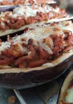 Una foto de Berenjenas rellenas