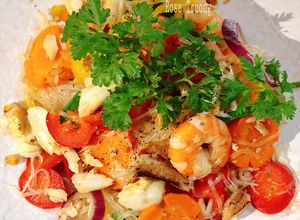 Hình của món Miến Xào Tôm Ghẹ.