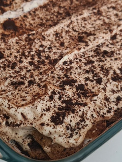 Una foto de Tiramisú sin licor y sin huevo