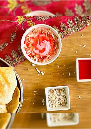 A picture of Roohafza Shrikhand.