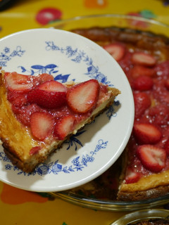 Una foto de Pay de Queso con Fresas