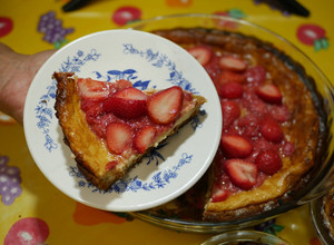 Una foto de Pay de Queso con Fresas