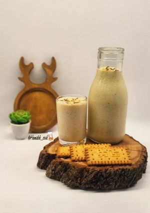 عکسی از دستور میلک شیک بیسکویت مادر🥛