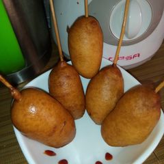 A picture of Stuffed corndog.
