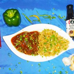 A picture of Veg. Manchurian.