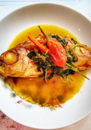 Foto resep Steam Ikan Kakap Merah Kemangi