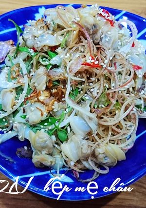 Hình của món Gỏi nghêu bắp chuối.