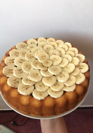 عکسی از دستور کیک پودینگ شکلاتی با موز