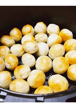 รูปของ 🍢ลูกชิ้นหมูทอดไร้น้ำมัน Air fryer fried pork meatballs