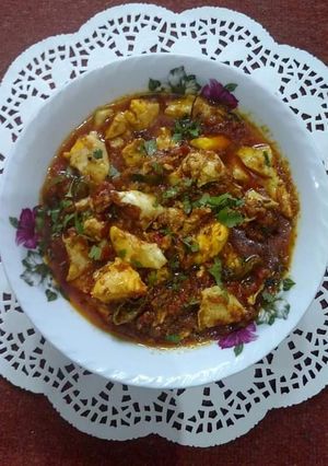 A picture of Egg Drop Curry..