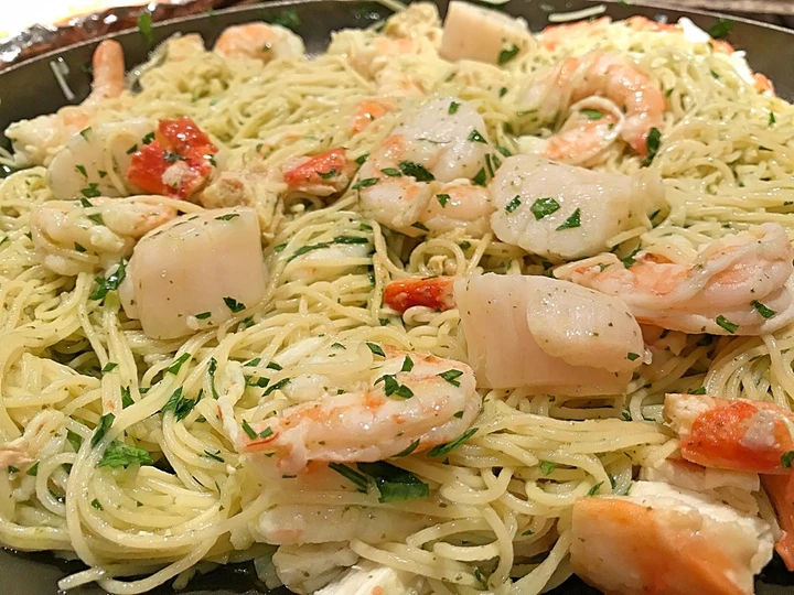 Recipe Poached shrimp and scallop pasta in beurre blanc the Perfect Makes you drool