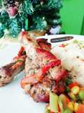 Pavo al horno en mostaza dulce y hierbas 🍗🍯🌿